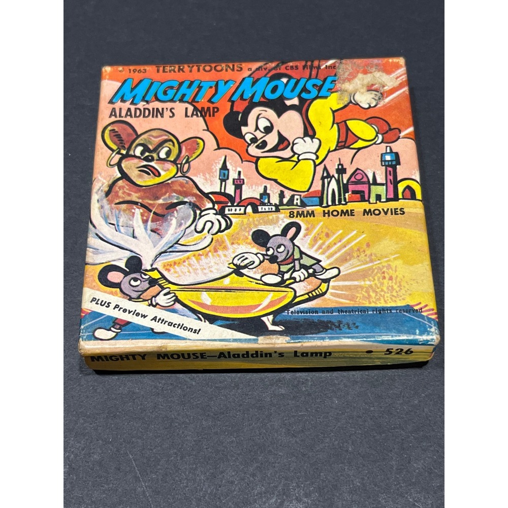Vintage 1963 Mighty Mouse Aladdin's Lamp 8mm Home Movie Ken Films 526 Terrytoons